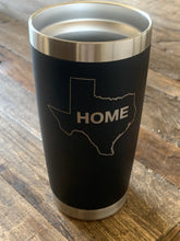 Load image into Gallery viewer, Texas "HOME" Stainless Steel Insulated Drink Tumbler with lid 20 ounce