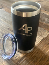 Load image into Gallery viewer, Black Custom Etched Stainless Steel Insulated Drink Tumbler with lid 20 ounce
