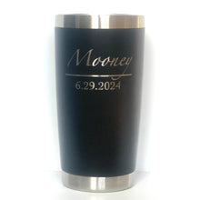 Load image into Gallery viewer, Engagement Wedding or Anniversary Custom Insulated Drink Tumbler Travel Mug SET