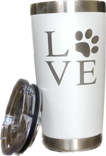 Load image into Gallery viewer, Paws Stainless Steel Insulated Drink / Coffee Mug / Tumbler with lid 20 ounce