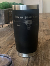 Load image into Gallery viewer, Black Custom Etched Stainless Steel Insulated Drink Tumbler with lid 20 ounce