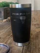 Load image into Gallery viewer, Black Custom Etched Stainless Steel Insulated Drink Tumbler with lid 20 ounce
